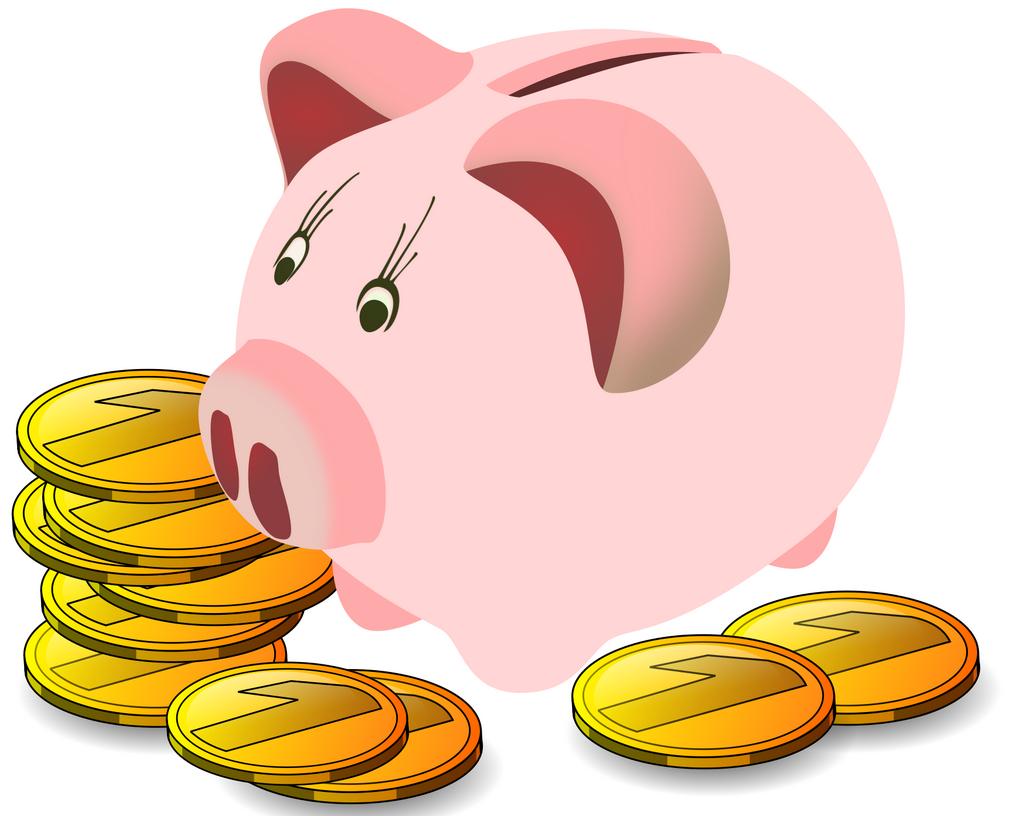 Piggy bank symbol for savings