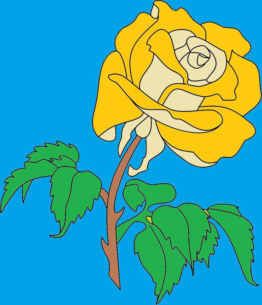 Rose - kids coloring book